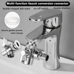 Umlenkung, Wasserhahnadapter, für Mixer mit Wasserhahn, für Dusche, Waschmaschine, 3-Wege, Edelstahl, mit Adaptern M22