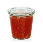 Weck glas 290 ml mit Deckel 80 mm, komplett mit Dichtung und Clips, 6er-Pack, Glas, transparent