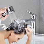Duschbrause Easy Universal, Duschbrause für Waschbecken, flexibel, einfach zu montieren, Befestigung mit Bioklebstoff, praktisch und kompakt, weiss