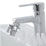 Duschbrause Easy Universal, Duschbrause für Waschbecken, flexibel, einfach zu montieren, Befestigung mit Bioklebstoff, praktisch und kompakt, weiss