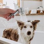 Duschbrause Easy Universal, Duschbrause für Waschbecken, flexibel, einfach zu montieren, Befestigung mit Bioklebstoff, praktisch und kompakt, weiss