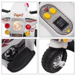 Scooter électrique pour enfants 18-36 mois avec 3 roues Lumières et sons réalistes Blanc