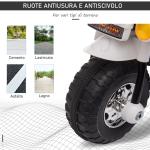 Scooter électrique pour enfants 18-36 mois avec 3 roues Lumières et sons réalistes Blanc