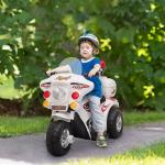 Scooter électrique pour enfants 18-36 mois avec 3 roues Lumières et sons réalistes Blanc