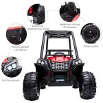 Macchina Elettrica, Quad elettrico mini per bambini, da 3-8 anni, colore rosso e nero, HOMCOM