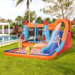 Gioco Gonfiabile per Bambini con Scivolo Trampolino e Pompa Elettrica