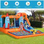 Gioco Gonfiabile per Bambini con Scivolo Trampolino e Pompa Elettrica
