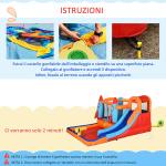 Gioco Gonfiabile per Bambini con Scivolo Trampolino e Pompa Elettrica