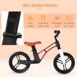 Fahrrad ohne Pedale für Kinder von 2-5 Jahren mit höhenverstellbarem Sitz und Lenker, Farbe schwarz