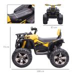 Elektrisches Kinde -Quad, 12V, mit funktionierendem Licht und Pedal, wiederaufladbare Batterie, Alter 3-5 Jahre, Farbe gelb