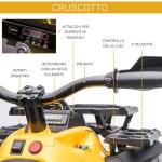 Elektrisches Kinde -Quad, 12V, mit funktionierendem Licht und Pedal, wiederaufladbare Batterie, Alter 3-5 Jahre, Farbe gelb