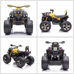 Elektrisches Kinde -Quad, 12V, mit funktionierendem Licht und Pedal, wiederaufladbare Batterie, Alter 3-5 Jahre, Farbe gelb