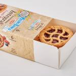 Tartelettes de blé entier avec confiture de fruits rouges, pour le petit-déjeuner et le goûter sucré, 6 Tartelettes