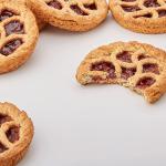 Tartelettes de blé entier avec confiture de fruits rouges, pour le petit-déjeuner et le goûter sucré, 6 Tartelettes