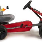 Go-Kart a pedalirt a pedali per Bambini, Feber, rosso e nero
