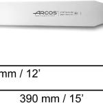 Arcos Série Universelle, Spatule de cuisine, lame inox NITRUM 300 mm, manche en polyoxyméthylène (POM), Couleur Noir