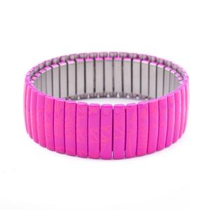 Damenarmband, Folli Follie, lila, elastisch, stahl, 6 cm