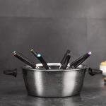 Elektrisches Fondue Set aus Edelstahl, 1000 W, 8 Gabeln, perfekt für Käse, Schokolade und Öl, Cecotec