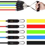 Elastische Kabel für Fitness-Set von 5 Widerstandsbändern von Gym zu Hause