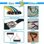 Elastische Kabel für Fitness-Set von 5 Widerstandsbändern von Gym zu Hause