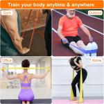 Bandes de résistance fitness [lot de 4] 1,8 m, bandes élastiques avec 4 niveaux de résistance pour musculation, yoga, pilates