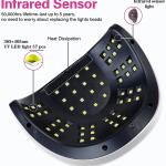 Lampe LED 256W, manucure, conception d'ongles, lumière UV, affichage numérique, professionnel