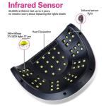 Lampe LED 256W, manucure, conception d'ongles, lumière UV, affichage numérique, professionnel