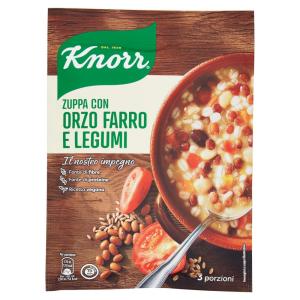Minestra, zuppa con orzo farro e legumi, 3 porzioni, 120 g, Knorr