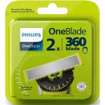Philips OneBlade 360, 2 Klingen Set, für OneBlade QP410/50 aus rostfreiem Edelstahl, widerstandsfähig, zum Rasieren, Einstellen und Beenden, Modell QP410/50