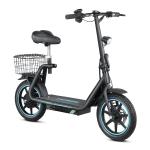 Bogist Honey whale M5 Elite Zima Blue avec pneus 14 pouces, moteur 500W 11Ah, scooter électrique pliable avec siège et porte-bagages