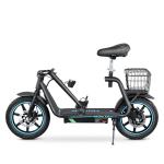 Bogist Honey whale M5 Elite Zima Blue avec pneus 14 pouces, moteur 500W 11Ah, scooter électrique pliable avec siège et porte-bagages
