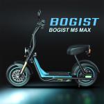 Scooter électrique, BOGIST Honey whale M5 Max Zima bleu, pneus 14 pouces, moteur 1000W de puissance, autonomie 40 km