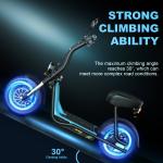 Scooter électrique, BOGIST Honey whale M5 Max Zima bleu, pneus 14 pouces, moteur 1000W de puissance, autonomie 40 km