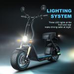 Scooter électrique, BOGIST Honey whale M5 Max Zima bleu, pneus 14 pouces, moteur 1000W de puissance, autonomie 40 km