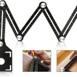 Règle de mesure multi-angle avec fente, multi-usage, pour carreaux, en aluminium, convient aux carreleurs, constructeurs, artisans, charpentiers et bricoleurs.