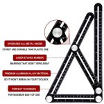 Règle de mesure multi-angle avec fente, multi-usage, pour carreaux, en aluminium, convient aux carreleurs, constructeurs, artisans, charpentiers et bricoleurs.