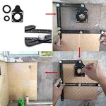 Règle de mesure multi-angle avec fente, multi-usage, pour carreaux, en aluminium, convient aux carreleurs, constructeurs, artisans, charpentiers et bricoleurs.
