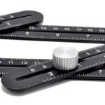 Règle de mesure multi-angle avec fente, multi-usage, pour carreaux, en aluminium, convient aux carreleurs, constructeurs, artisans, charpentiers et bricoleurs.