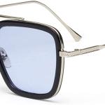 Lunettes de soleil Iron Man Tony Stark, verres bleus de couleur