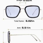 Lunettes de soleil Iron Man Tony Stark, verres bleus de couleur