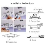 Faretto ad incasso, luce bianco naturale, rotondo, 6 watt