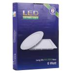 Faretto ad incasso bianco rotondo 6 watt led luce bianco caldo