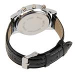 Lumineux, orologio avec quadrante rotondo, avec 3 funzioni, cinturino en pelle, peroomo, nero