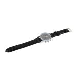 Lumineux, orologio avec quadrante rotondo, avec 3 funzioni, cinturino en pelle, peroomo, nero