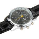 Lumineux, orologio avec quadrante rotondo, avec 3 funzioni, cinturino en pelle, peroomo, nero