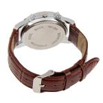 Luminous, Montre à cadran rond, à trois fonctions 3, bracelet en cuir, pour homme, marron